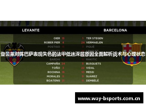 登贝莱对阵巴萨表现失色的法甲低迷深层原因全面解析战术与心理状态